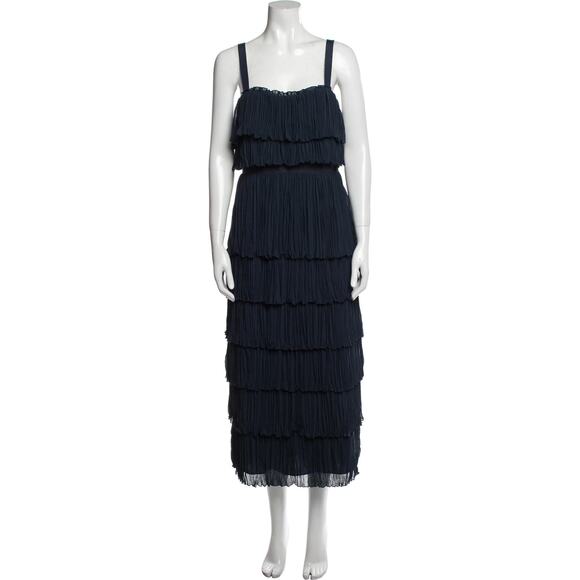 CINQ À SEPT Square Neckline Long Dress Size: S US 4 Women's Elaine Dress $495 - Picture 5 of 7